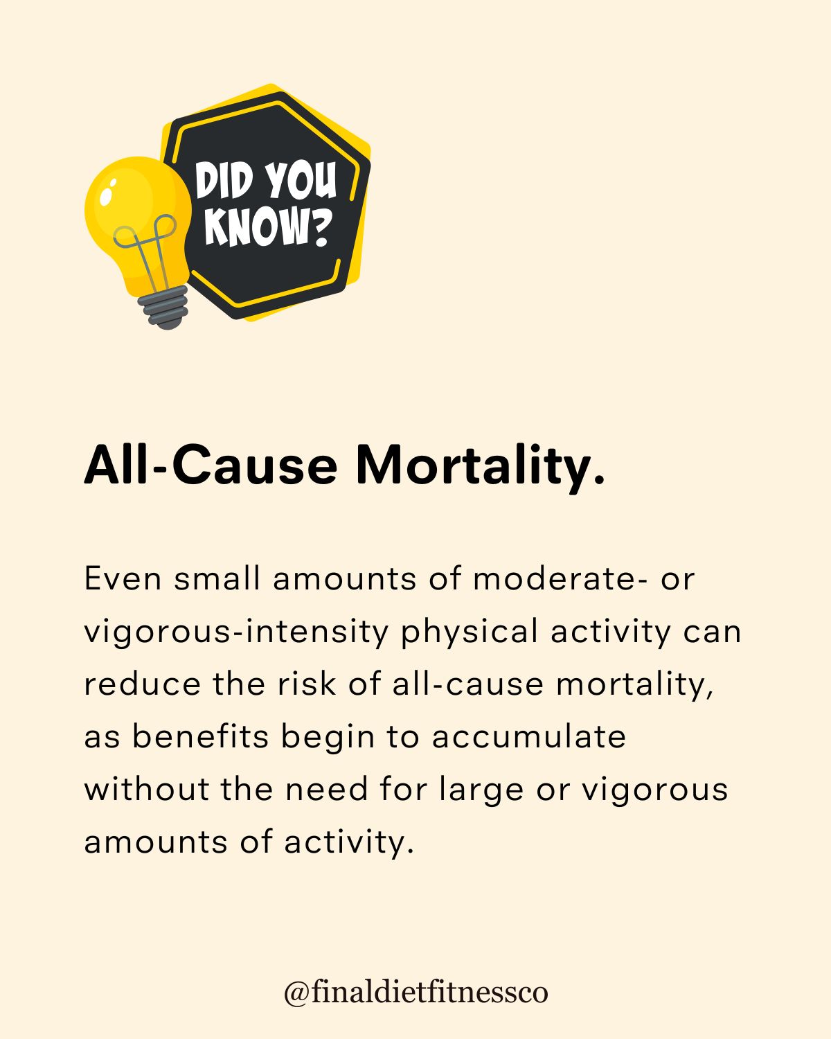 The Power of Small Amounts of Activity and Their Link to All-Cause Mortality