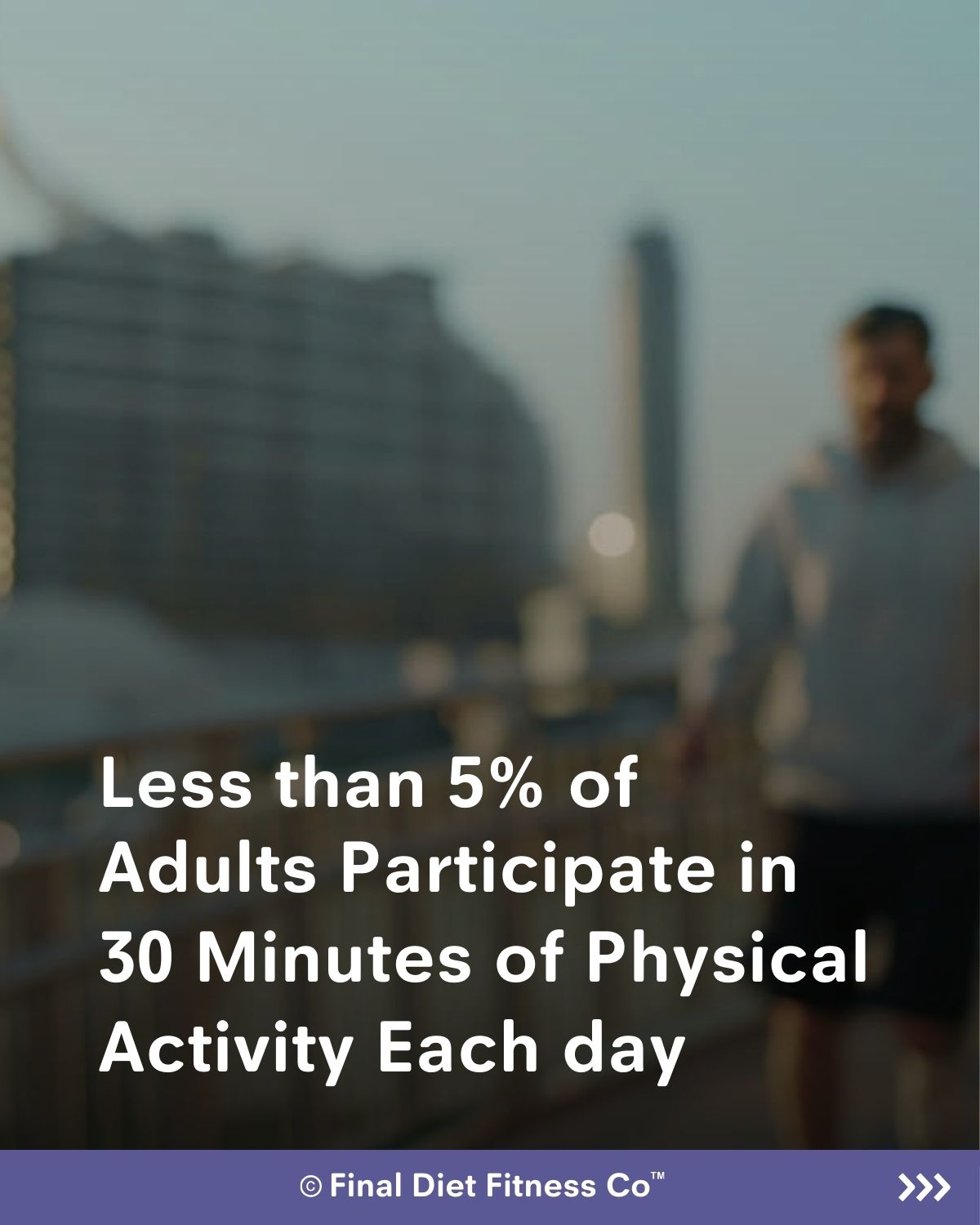 Less than 5% of Adults Participate in 30 Minutes of Physical Activity Each day