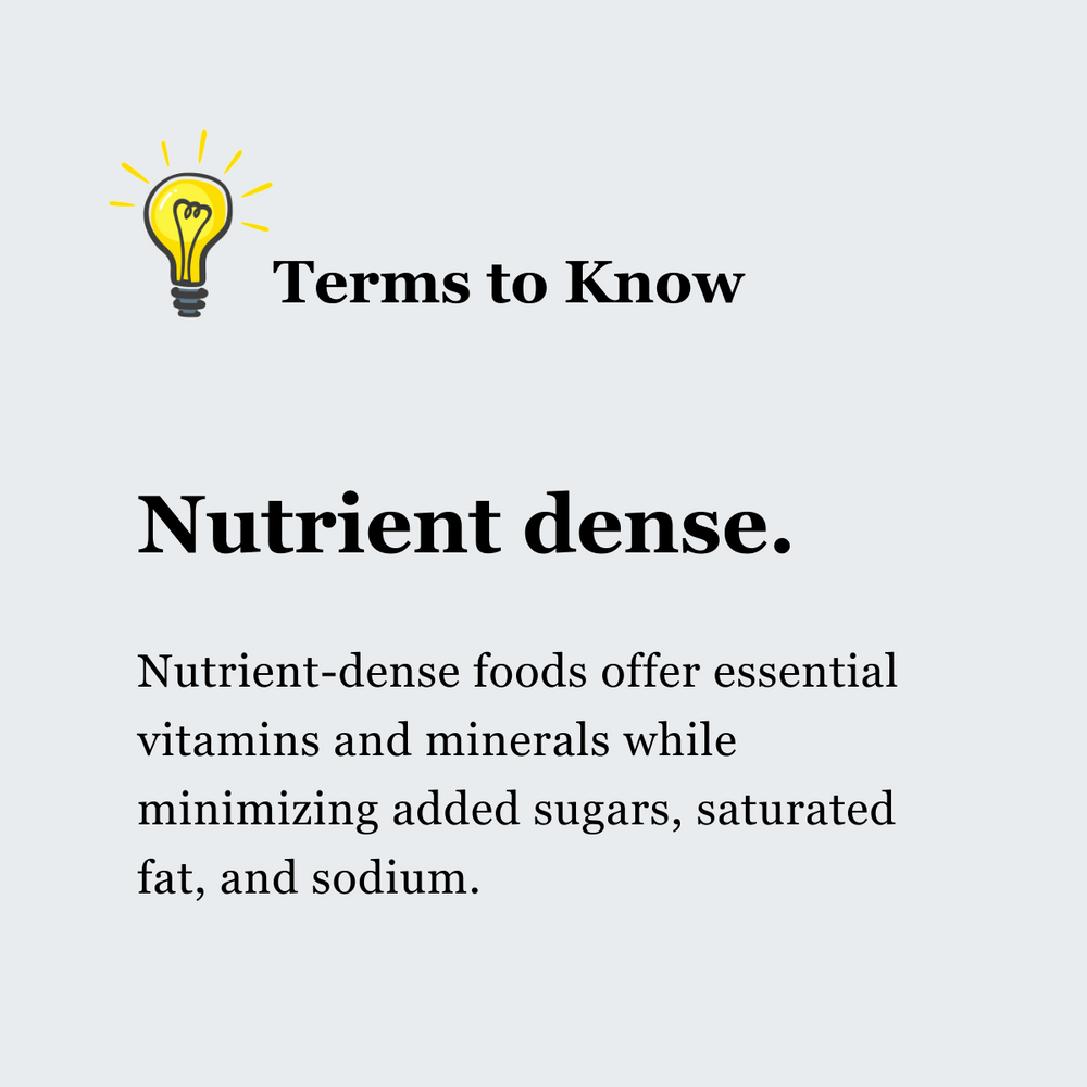 Terms to Know: Nutrient Dense