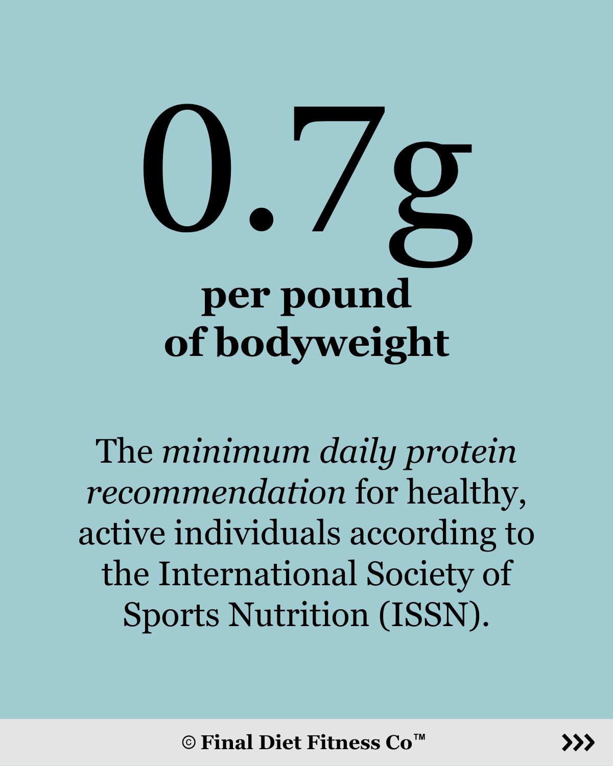 0.7g -- The Minimum Daily Protein Recommendation