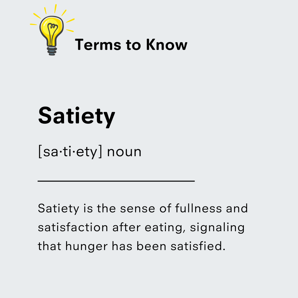 Terms to Know: Satiety