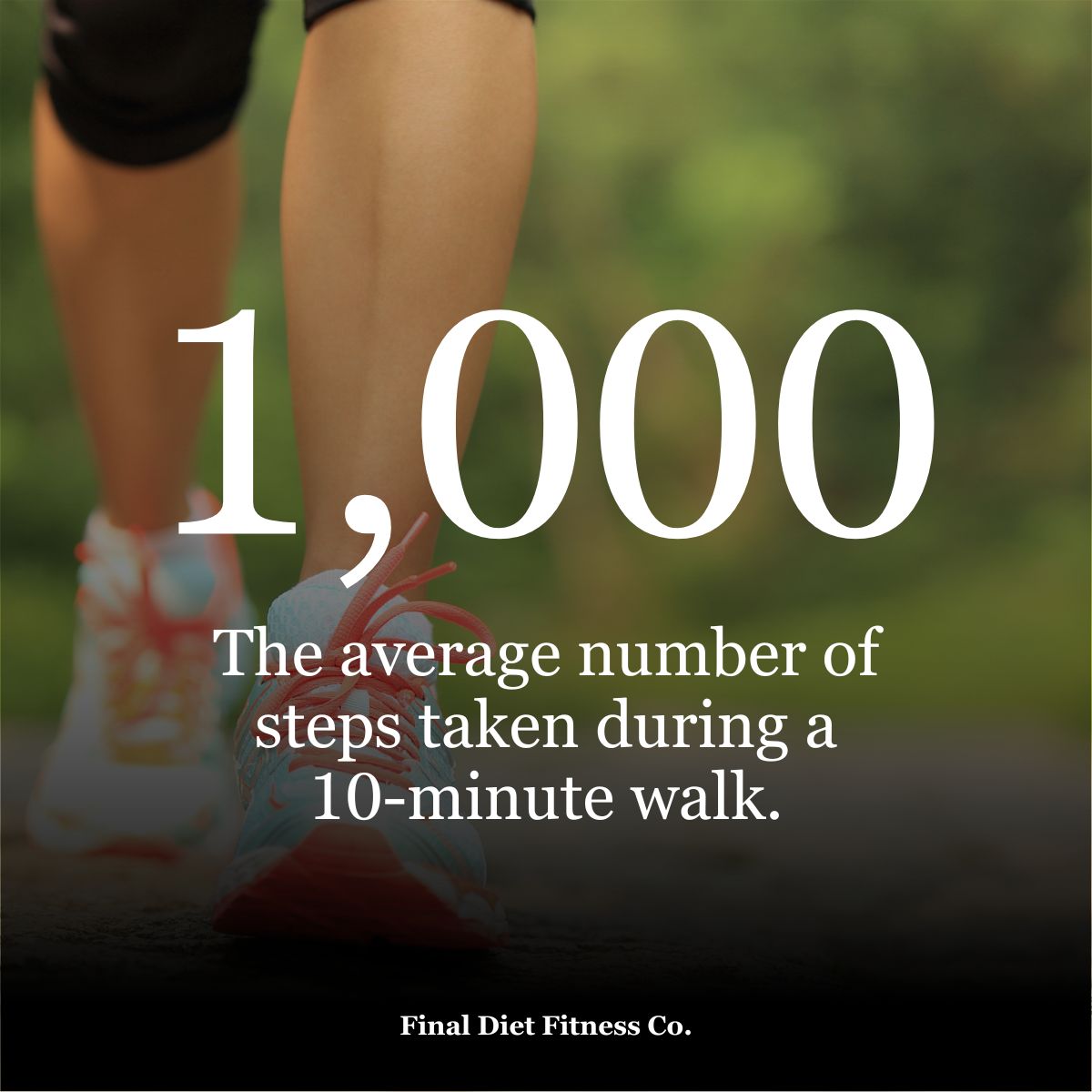 1000. The Average Number of Steps per 10-Minute Walk