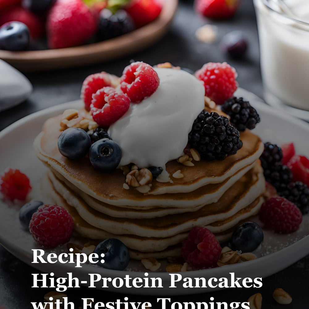 High-Protein Pancakes with Festive Toppings