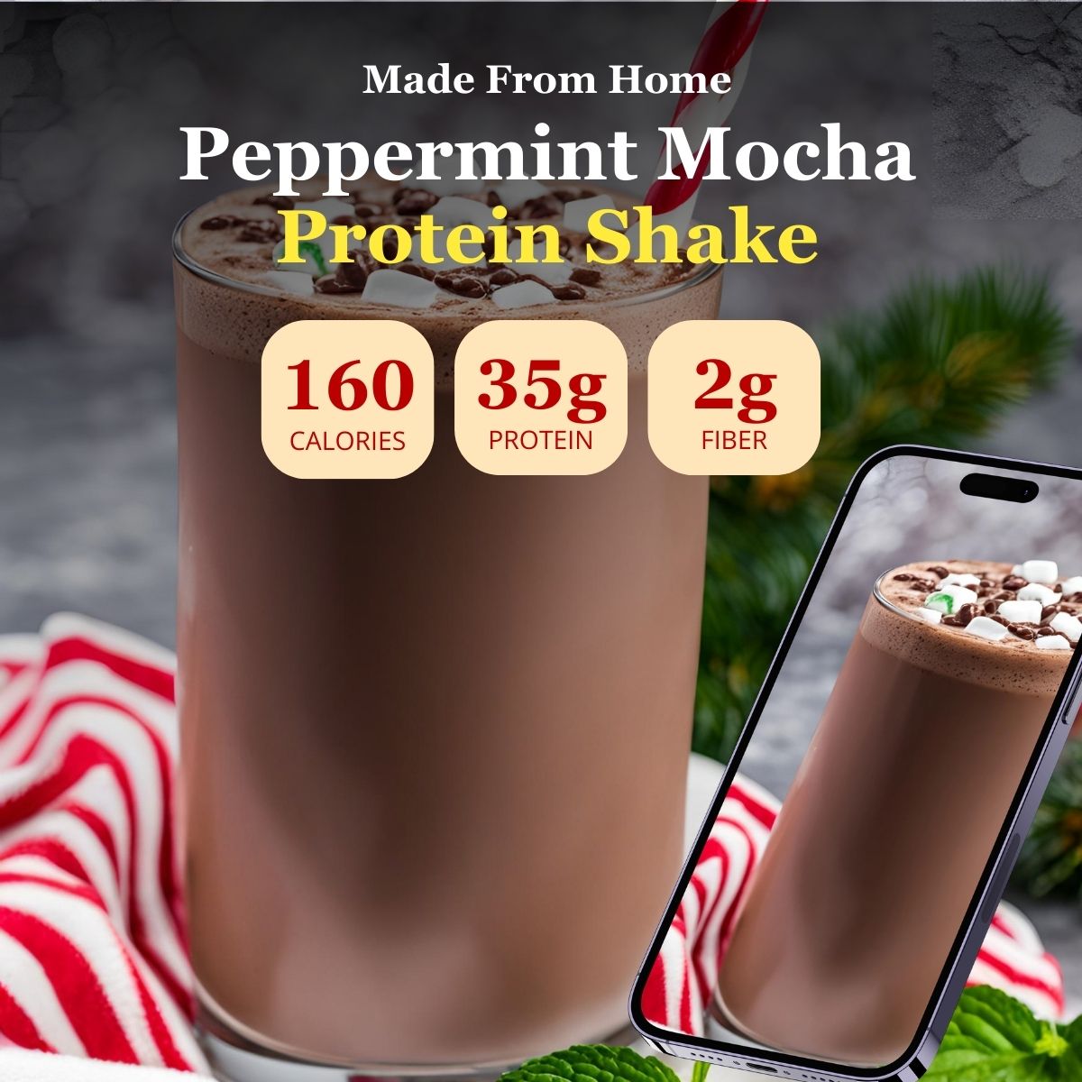 Peppermint Mocha Protein Shake