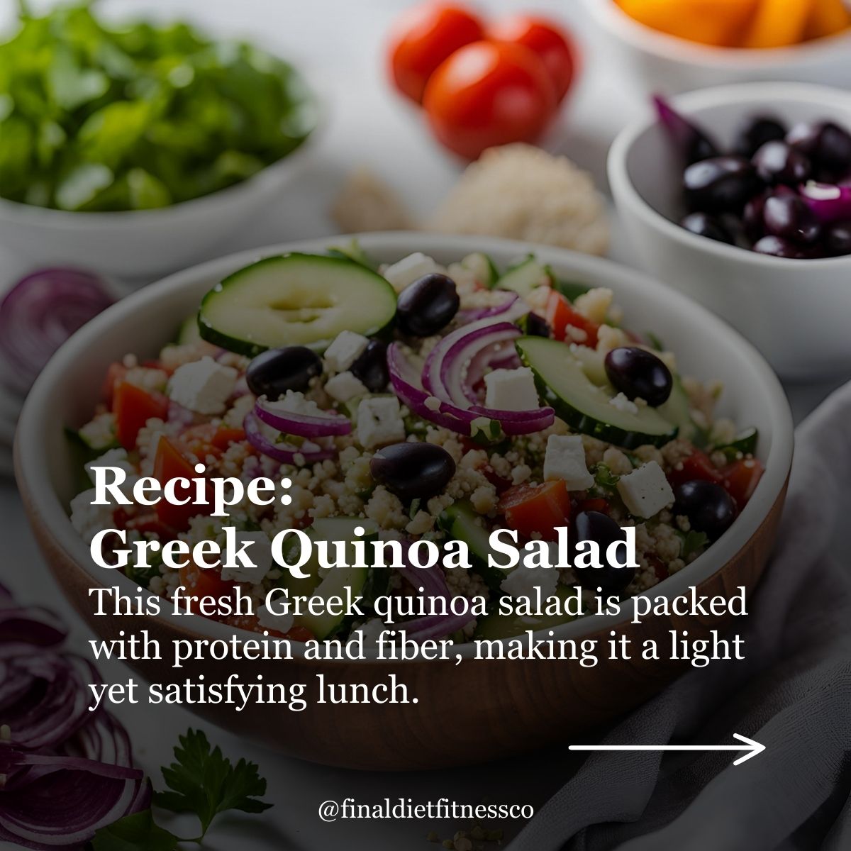 Greek Quinoa Salad Recipe – High Protein, High Fiber, Easy to Make